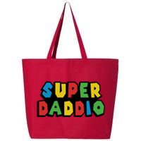 Gamer Dad Super Daddio Fathers Day Funny Gift 25L Jumbo Tote