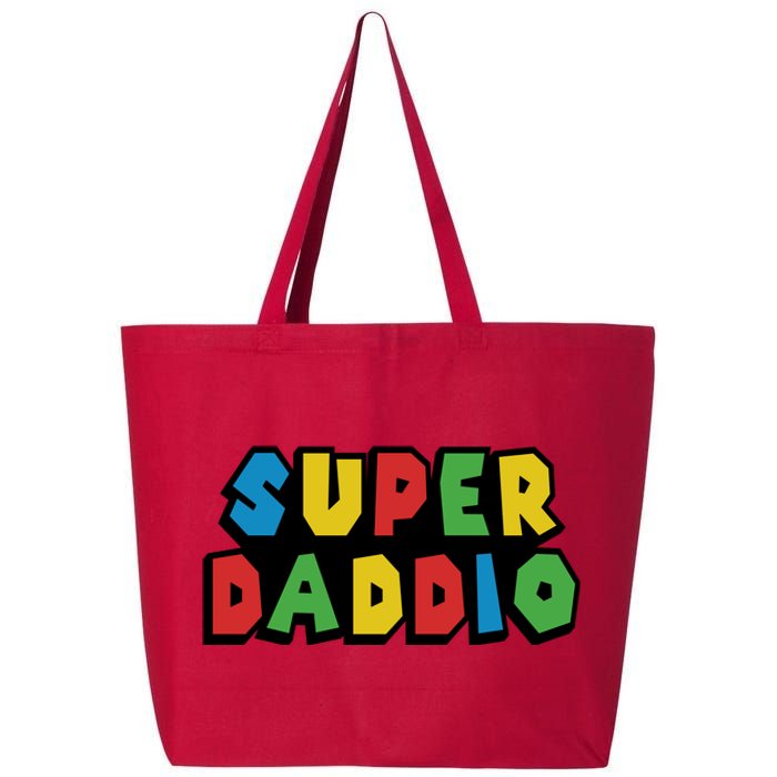 Gamer Dad Super Daddio Fathers Day Funny Gift 25L Jumbo Tote