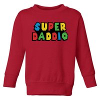 Gamer Dad Super Daddio Fathers Day Funny Gift Toddler Sweatshirt