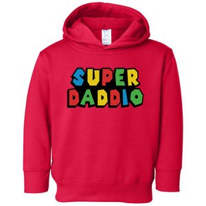 Gamer Dad Super Daddio Fathers Day Funny Gift Toddler Hoodie