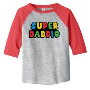 Gamer Dad Super Daddio Fathers Day Funny Gift Toddler Fine Jersey T-Shirt