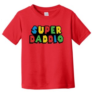 Gamer Dad Super Daddio Fathers Day Funny Gift Toddler T-Shirt