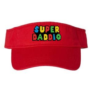 Gamer Dad Super Daddio Fathers Day Funny Gift Valucap Bio-Washed Visor