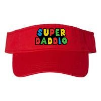 Gamer Dad Super Daddio Fathers Day Funny Gift Valucap Bio-Washed Visor