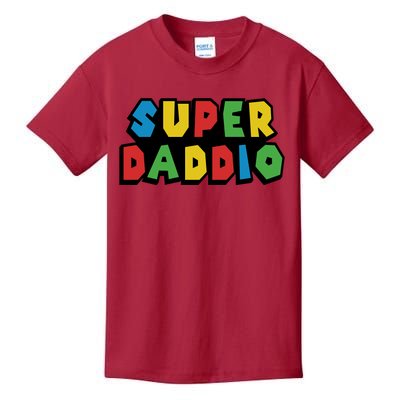 Gamer Dad Super Daddio Fathers Day Funny Gift Kids T-Shirt