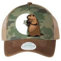 Groundhog Day Shadow Puppet Funny Gift Legacy Tie Dye Trucker Hat