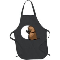 Groundhog Day Shadow Puppet Funny Gift Apron