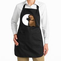 Groundhog Day Shadow Puppet Funny Gift Apron