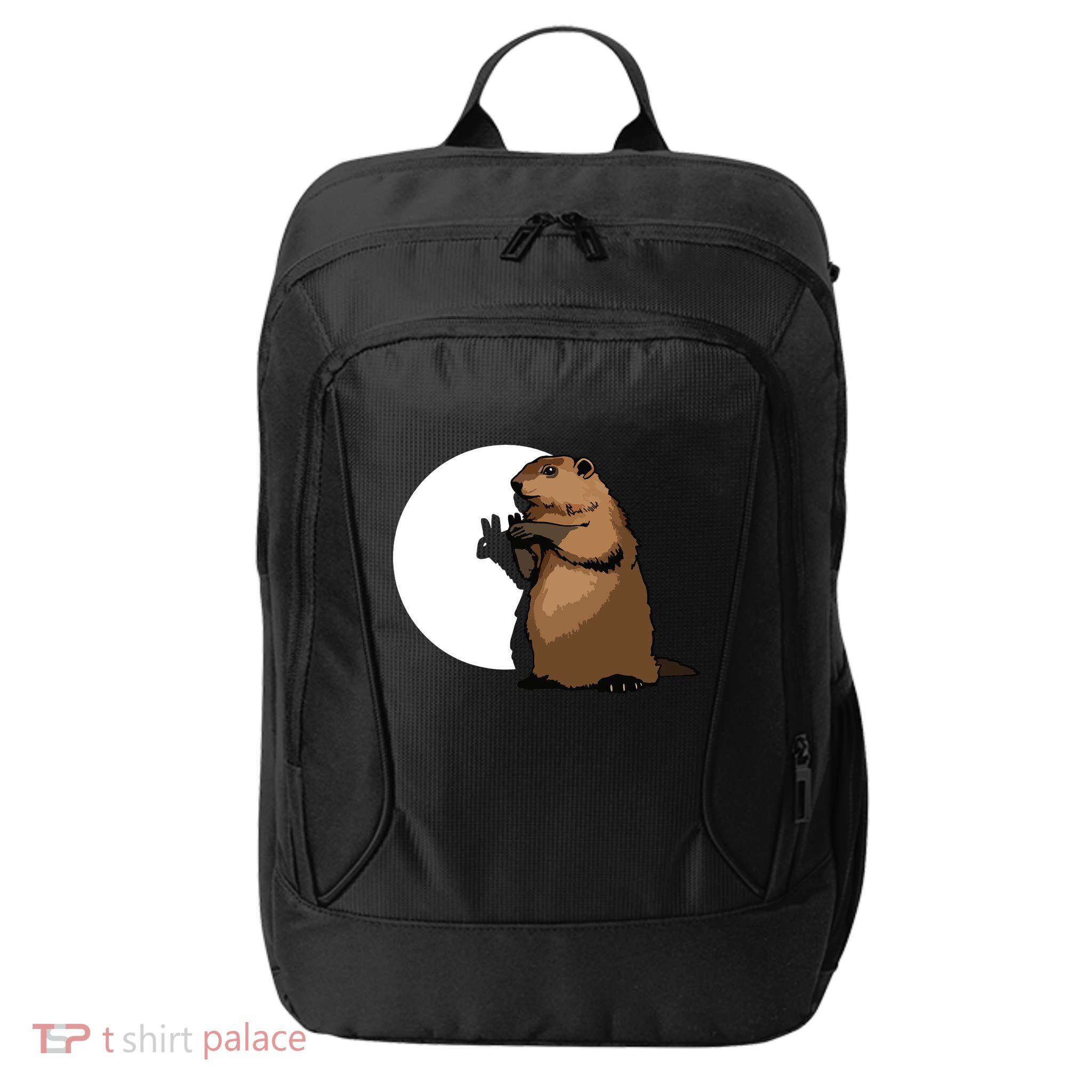 Groundhog Day Shadow Puppet Funny Gift City Backpack
