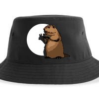 Groundhog Day Shadow Puppet Funny Gift Sustainable Bucket Hat