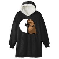 Groundhog Day Shadow Puppet Funny Gift Hooded Wearable Blanket