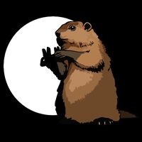 Groundhog Day Shadow Puppet Funny Gift Bucket Hat