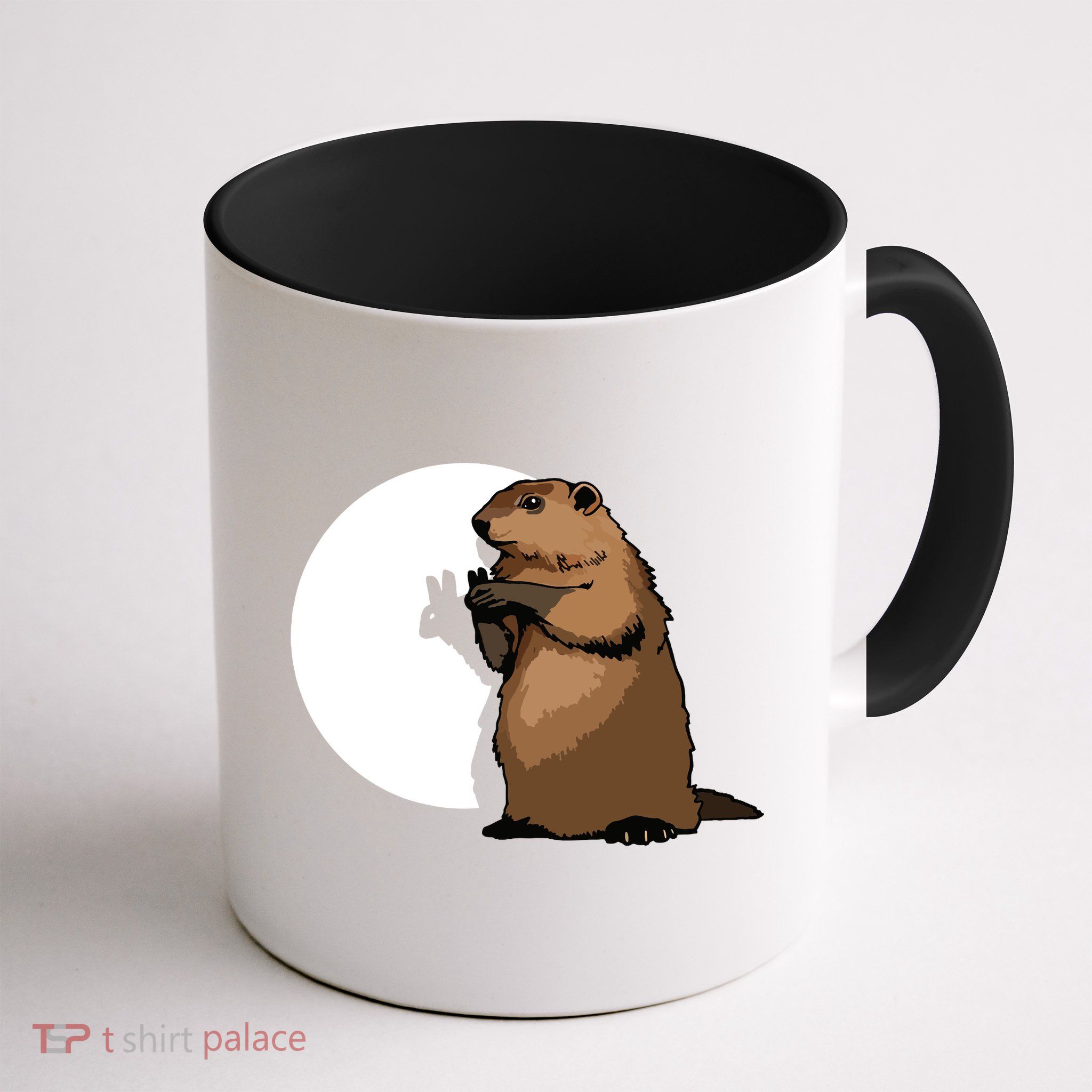 Groundhog Day Shadow Puppet Funny Gift Mug
