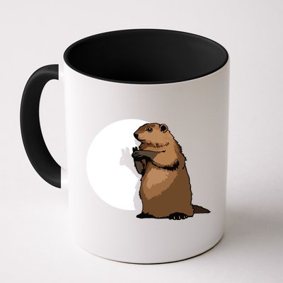 Groundhog Day Shadow Puppet Funny Gift Mug
