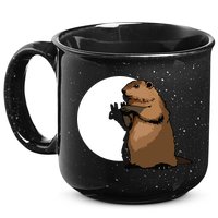 Groundhog Day Shadow Puppet Funny Gift 15oz Campfire Ceramic Mug