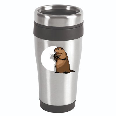 Groundhog Day Shadow Puppet Funny Gift 16oz Travel Tumbler