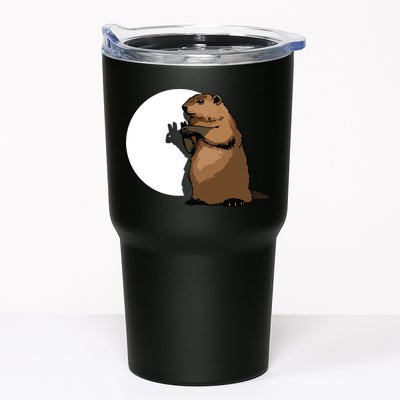 Groundhog Day Shadow Puppet Funny Gift Tumbler