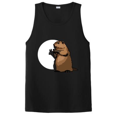 Groundhog Day Shadow Puppet Funny Gift PosiCharge Competitor Tank