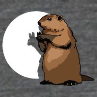 Groundhog Day Shadow Puppet Funny Gift Flexfit Unipanel Trucker Cap
