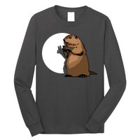 Groundhog Day Shadow Puppet Funny Gift Long Sleeve Shirt