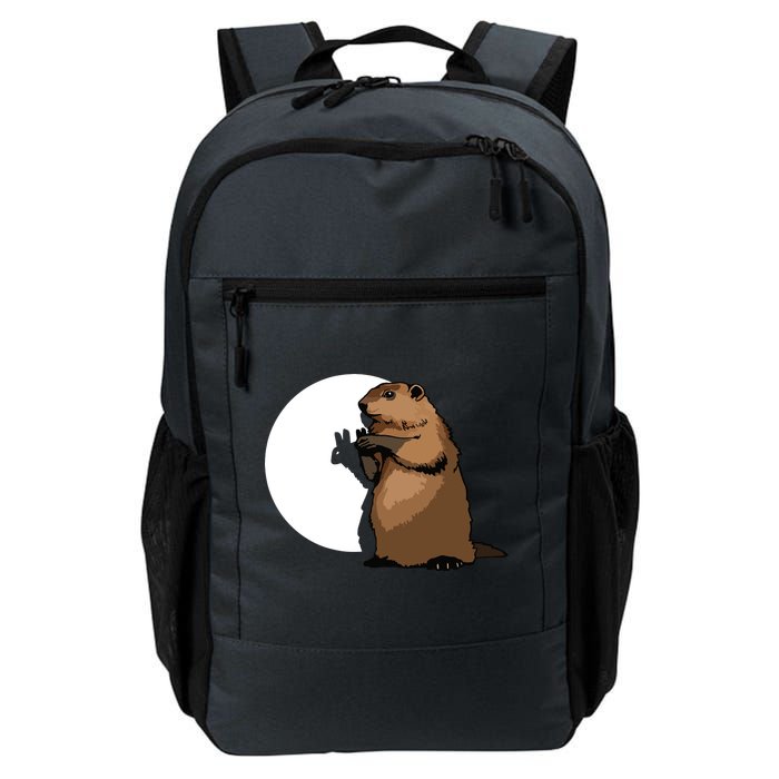 Groundhog Day Shadow Puppet Funny Gift Backpack
