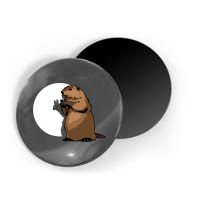 Groundhog Day Shadow Puppet Funny Gift Magnet