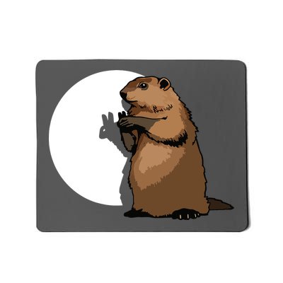 Groundhog Day Shadow Puppet Funny Gift Mousepad