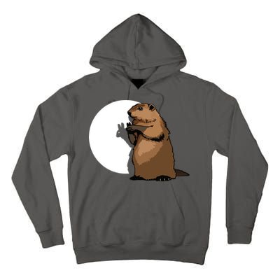 Groundhog Day Shadow Puppet Funny Gift Tall Hoodie