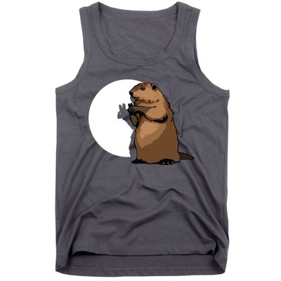 Groundhog Day Shadow Puppet Funny Gift Tank Top