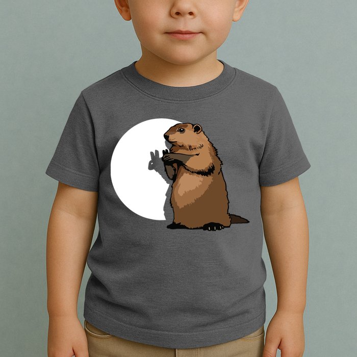 Groundhog Day Shadow Puppet Funny Gift Toddler T-Shirt