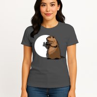 Groundhog Day Shadow Puppet Funny Gift Womens T-Shirt