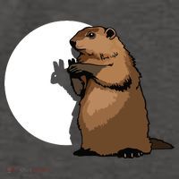 Groundhog Day Shadow Puppet Funny Gift Vector Backpack