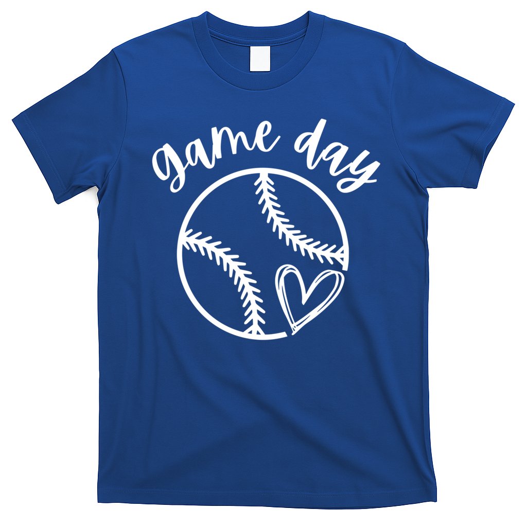Game Day Softball Heart Love S Or Baseball Great Gift T-Shirt