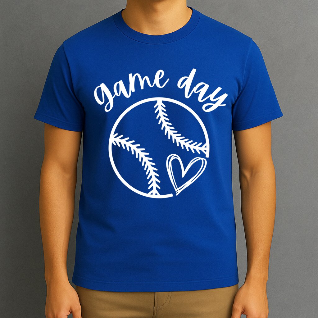 Game Day Softball Heart Love S Or Baseball Great Gift T-Shirt