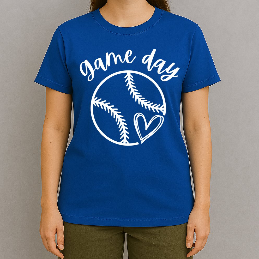 Game Day Softball Heart Love S Or Baseball Great Gift T-Shirt