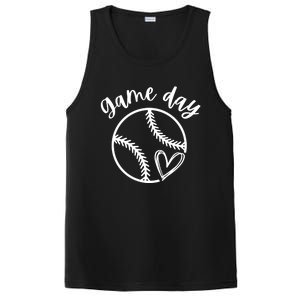 Game Day Softball Heart Love S Or Baseball Gift PosiCharge Competitor Tank