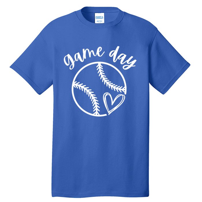 Game Day Softball Heart Love S Or Baseball Gift Tall T-Shirt