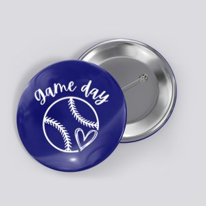 Game Day Softball Heart Love S Or Baseball Gift Button