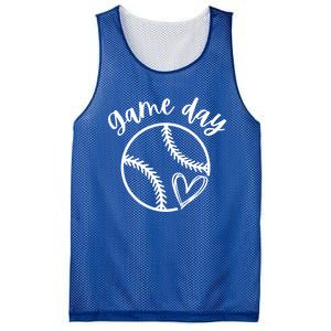 Game Day Softball Heart Love S Or Baseball Gift Mesh Reversible Basketball Jersey Tank