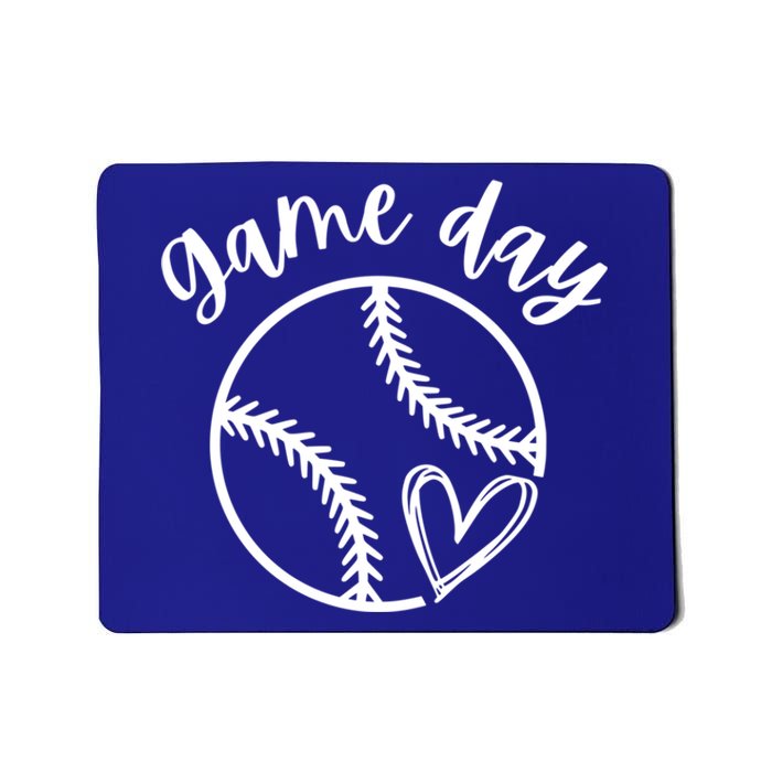 Game Day Softball Heart Love S Or Baseball Gift Mousepad