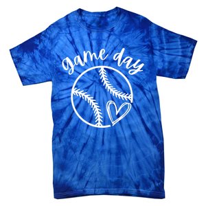 Game Day Softball Heart Love S Or Baseball Gift Tie-Dye T-Shirt