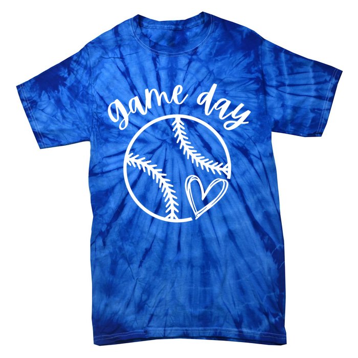 Game Day Softball Heart Love S Or Baseball Gift Tie-Dye T-Shirt