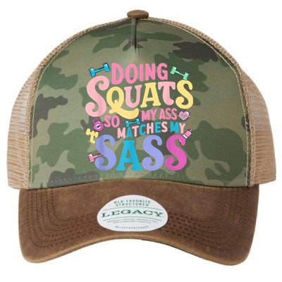 Gym Doing Squats So My Ass Matches My Sass Colorful Legacy Tie Dye Trucker Hat