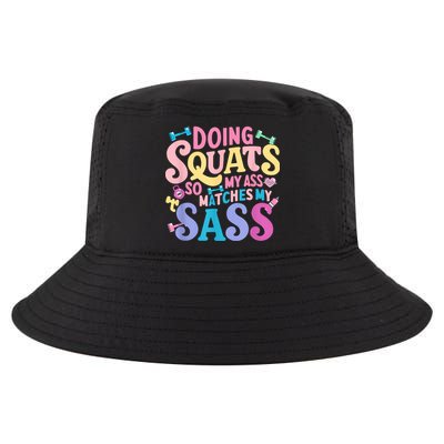 Gym Doing Squats So My Ass Matches My Sass Colorful Cool Comfort Performance Bucket Hat