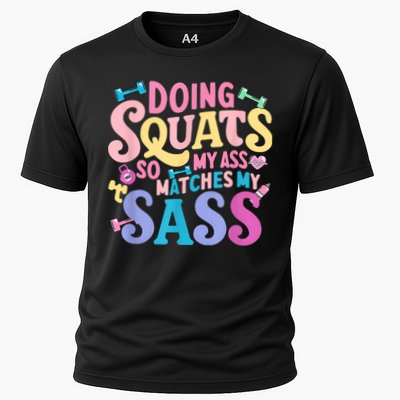 Gym Doing Squats So My Ass Matches My Sass Colorful Performance Shirt
