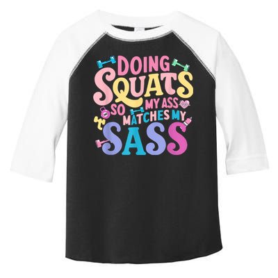 Gym Doing Squats So My Ass Matches My Sass Colorful Toddler Fine Jersey T-Shirt
