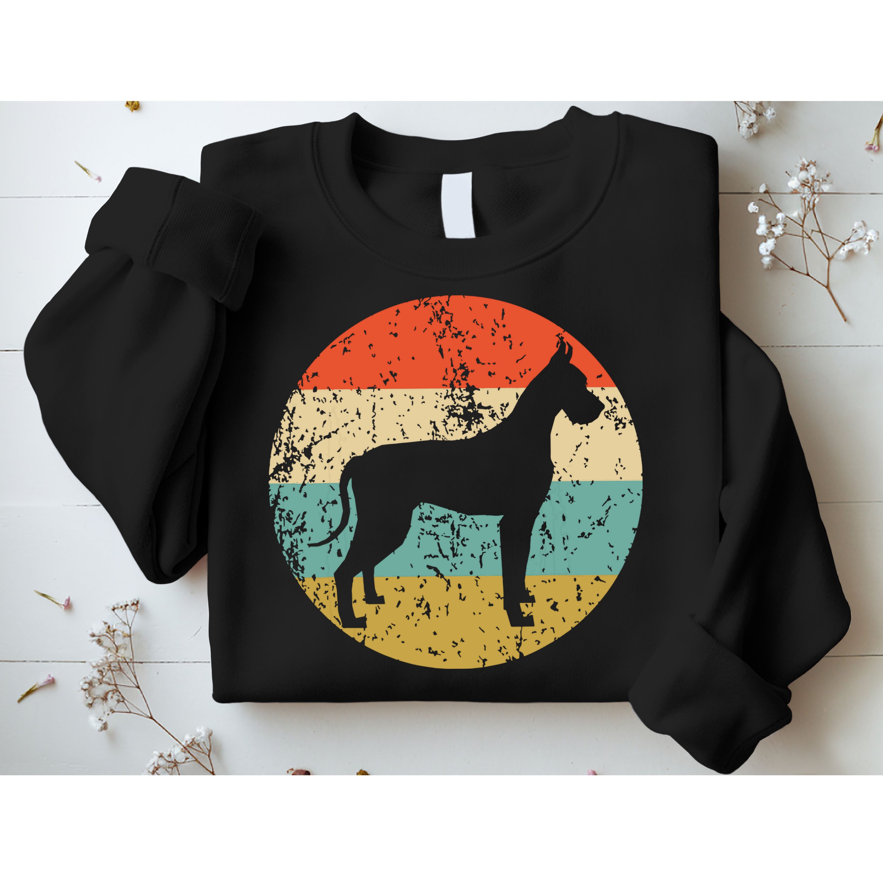 Great Dane Shirts Vintage Retro Great Dane Dog Sweatshirt