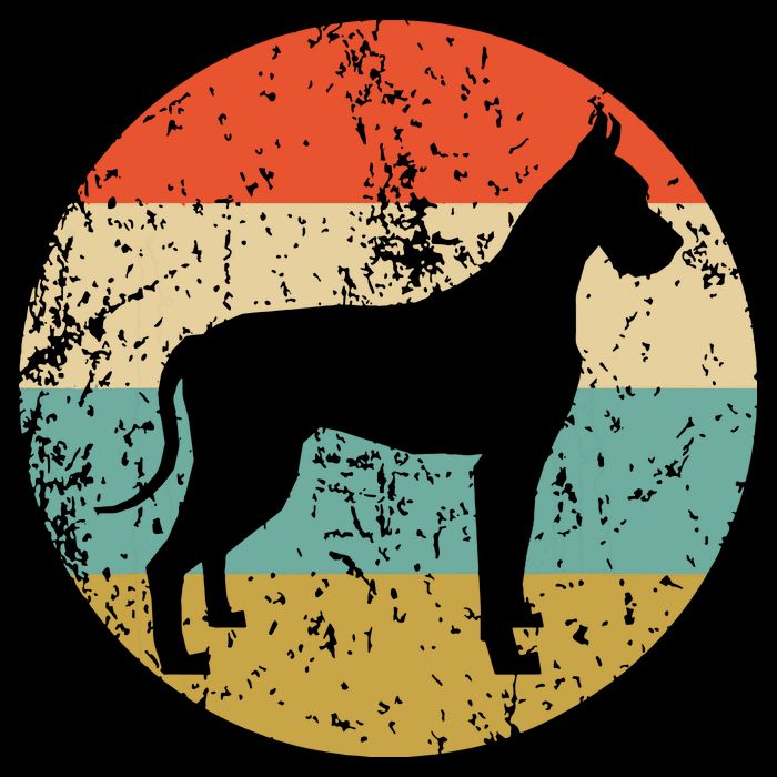 Great Dane Shirts Vintage Retro Great Dane Dog Button