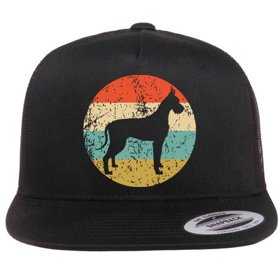 Great Dane Shirts Vintage Retro Great Dane Dog Flatbill Hat