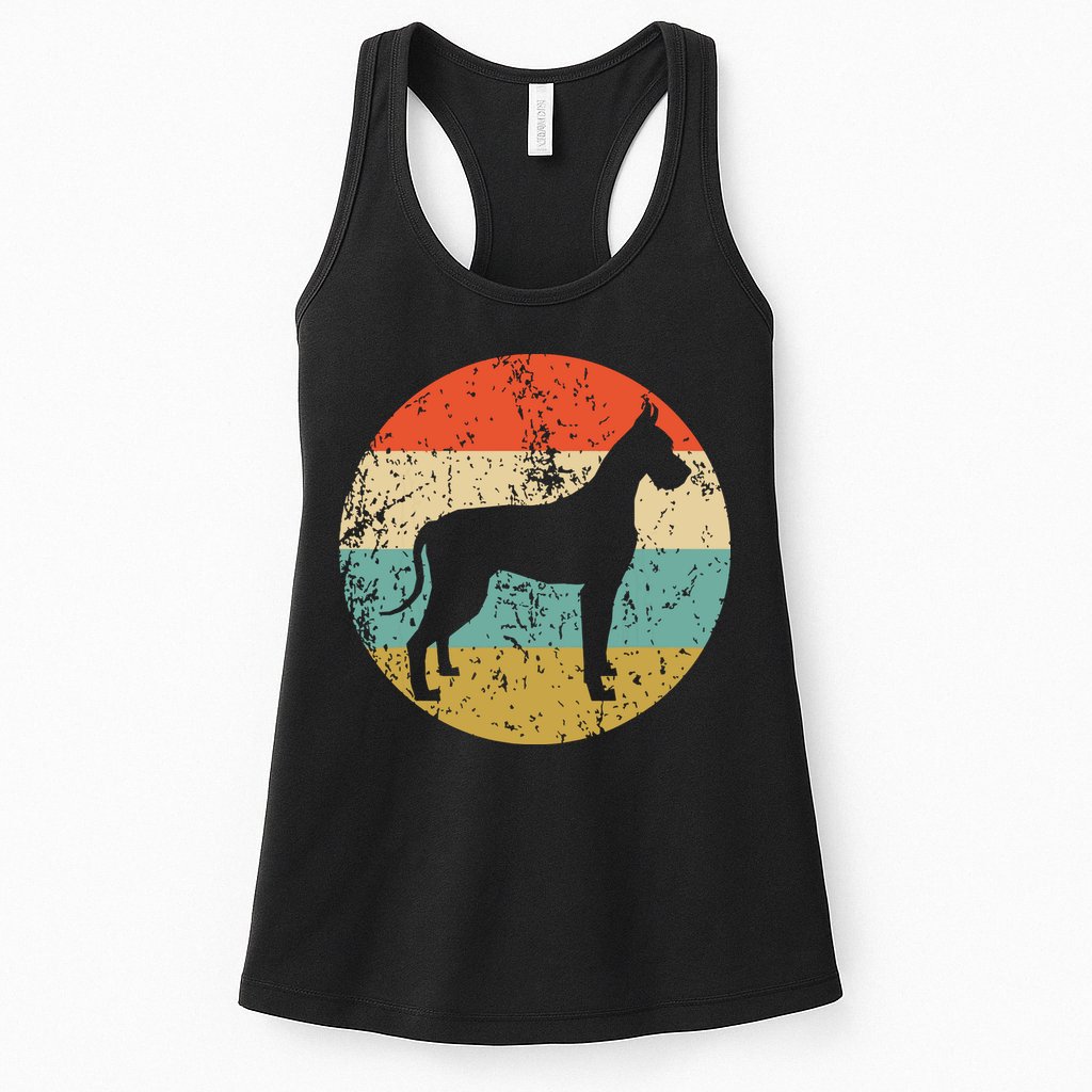 Great Dane Shirts Vintage Retro Great Dane Dog Womens Tank Top